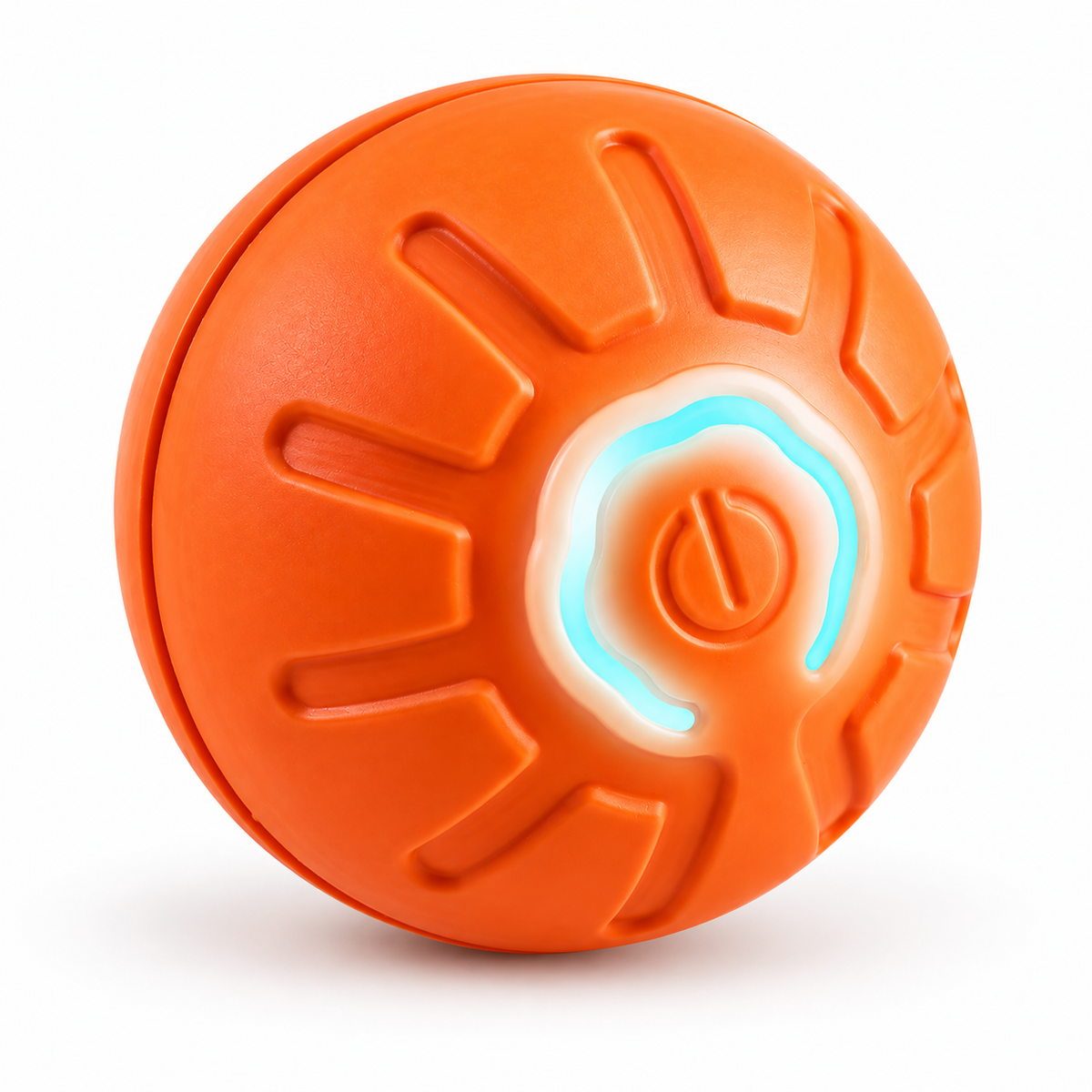 Orange Smart Interactive Pet Ball with Type-C charging indicator